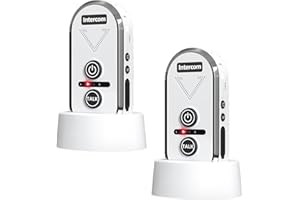 PANDAAR Doorbell Wireless for Home, Wireless Intercom System 4900ft Long Range Waterproof Doorbell Intercom with Rechargeable Battery for House Classroom Business(Black)