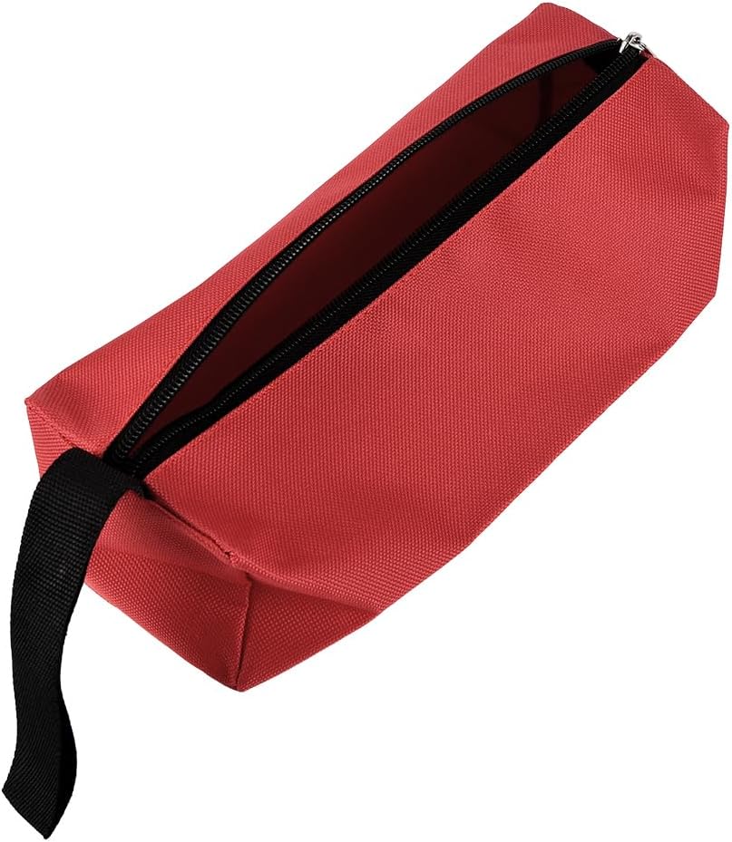 POWERTOOL Oxford Canvas Tool Pouch Organizer Bag - Red Small Screwdriver Wrench