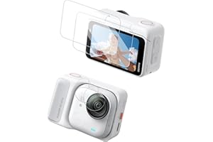 2+2 Pack Screen Protector for Insta360 GO Ultra with Camera Lens Protector, ELECTRO-WEIDEWORLD HD Clear Anti-Scratch Tempered