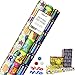 Birthday Gift Wrap - Gift Wrapping Paper - Premium Gift Wrap - 2.5 FT x 10 FT per Roll , Includes 3 Bows, 2 Ribbons