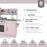 Kidoz Signature Kids Wooden Kitchen Large Playset Pink with Utensils view 4