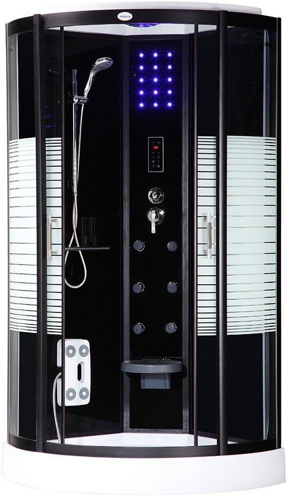 Home Deluxe Shower Cabin Black Pearl 90x90 cm Amazon.co.uk