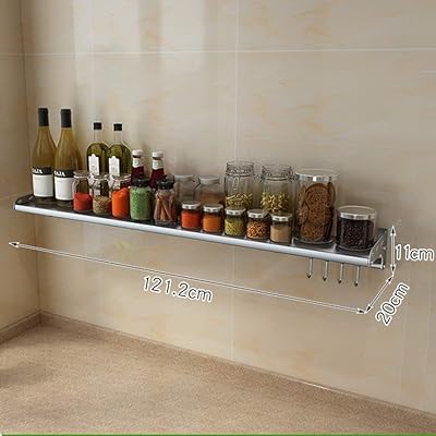 HUO Stainless Steel Wall-Mounted Kitchen Rack, Microwave Oven Shelf