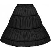 Abaowedding Girls' 3 Hoops Petticoat Full Slip Flower Girl Crinoline Skirt