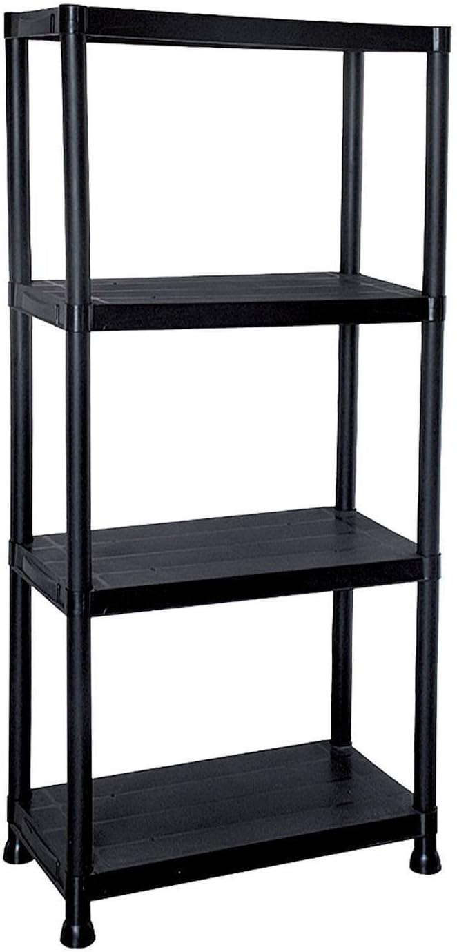 Choice Bargains ® 4 TIER PLASTIC SHELFING UNIT RACKING STORAGE EASY ASSEMBLY (1)