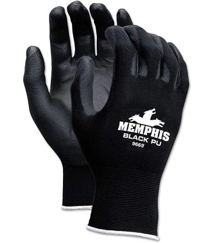 MCR Safety 9669L NXG Work Gloves 13 Gauge Black Nylon Shell Black