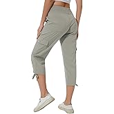 YuKaiChen Women's Capris Hiking Summer Pants Outdoor Athletic Casual with Pockets