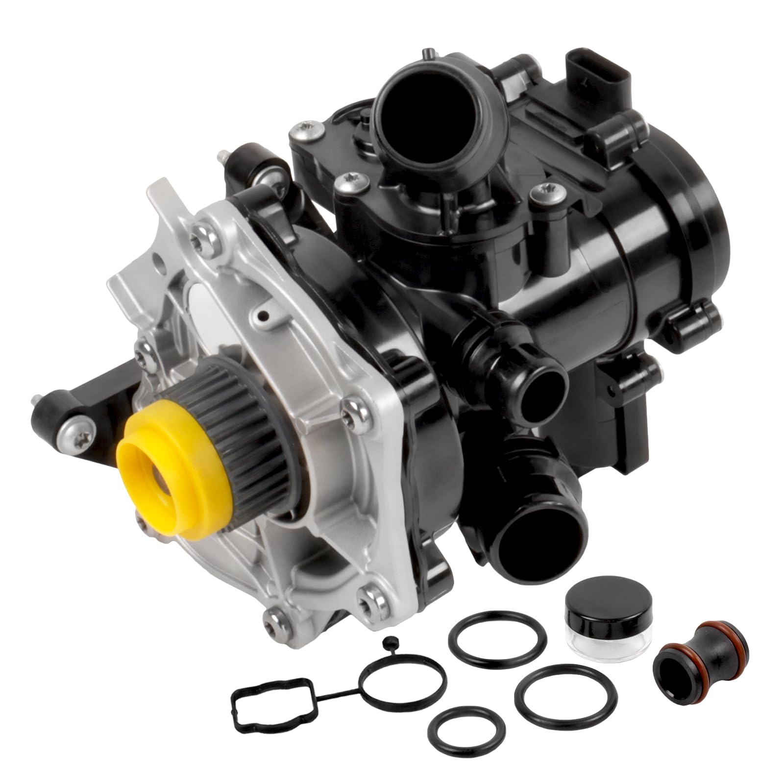 Photo 1 of 06L121012A Electric Water Pump Thermostat Assembly Coolant Pump With Gaskets for A3 Q3 Q7 Beetle Passat 2.0L Auxiliary Replace OE 06L121111J, 06L121111H, 06L121111G