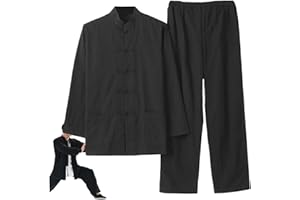 Tai Chi Clothing, Chinese Traditional Martial Arts Suits, Breathable Comfort Kung Fu Uniform for Adults (L)