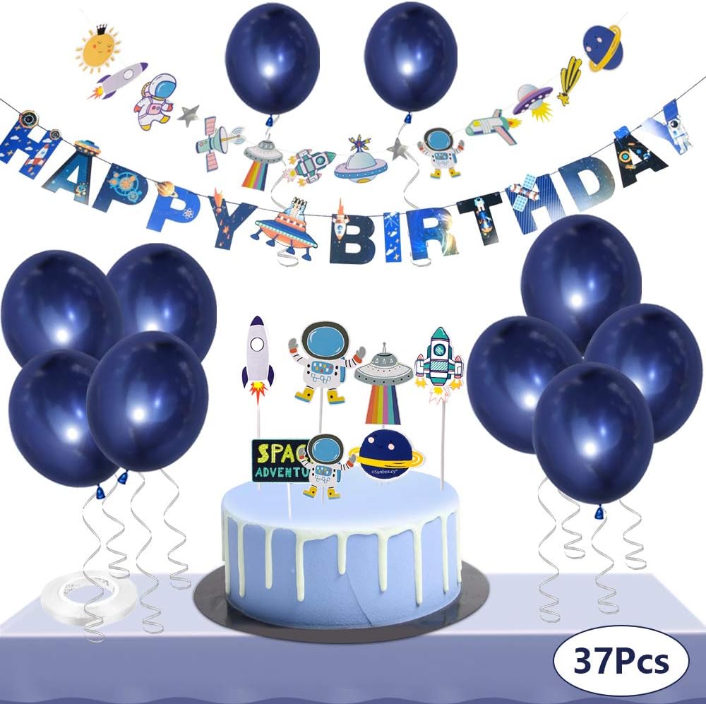 Banniere De Gateau Bleu Et 1 Cake Topper Pour La Fete Danniversaire Du Garcon De 1 An Kungyo Happy Birthday Decoration De Gateau Danniversaire Loisirs Creatifs Decorations Nertili Al