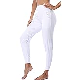 Oalka Women's Joggers High Waist Yoga Pockets Sweatpants Sport Workout Pants