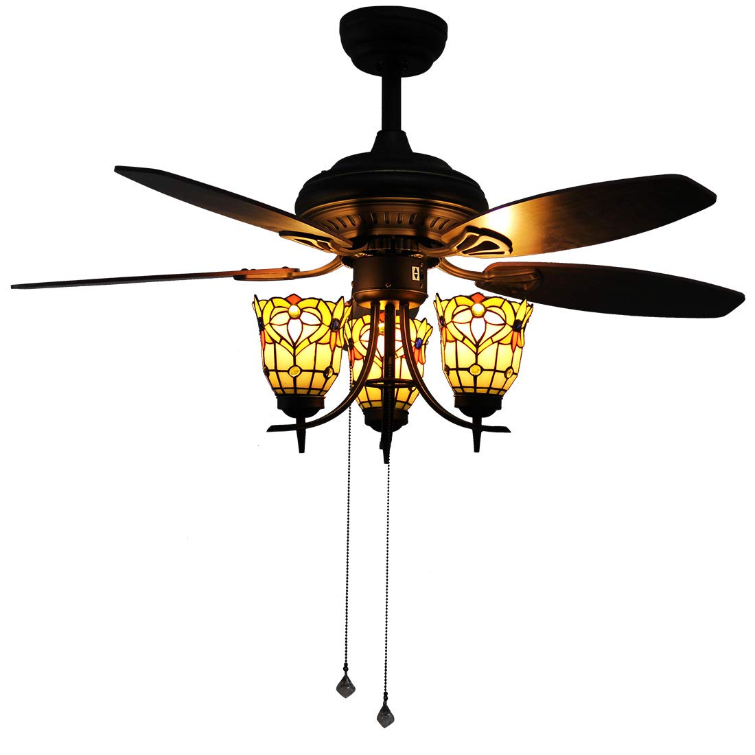 Tiffany Style Ceiling Fans With Lights Mescar Innovations2019 Org