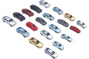 Model Train Scenery Cars: 20 Painted Miniature Vehicles for HO Scale Layouts & DIY Projects- 1 87