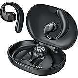 YOSINT Open Ear Headphone Wireless Air Bone Conduction Earbuds with Microphones, Bluetooth 5.3 Earbuds LED Power Display HiFi