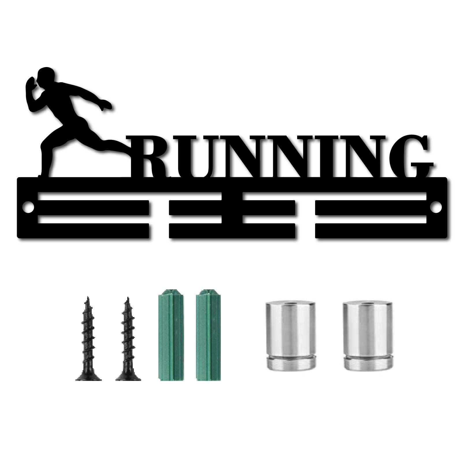 CREATCABIN Acrylic Medal Holder Sport Running Athlete Medals Hanger Display Stand Wall Mount Hanger Hanging for Home Badge 2 Lines Medalist Soccer Gymnastics Over 20 Medals