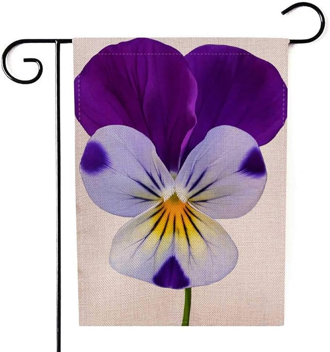 Shorping Large Garden Flag, 12.5X18Inch Fall Flag Garden Pansy Flower