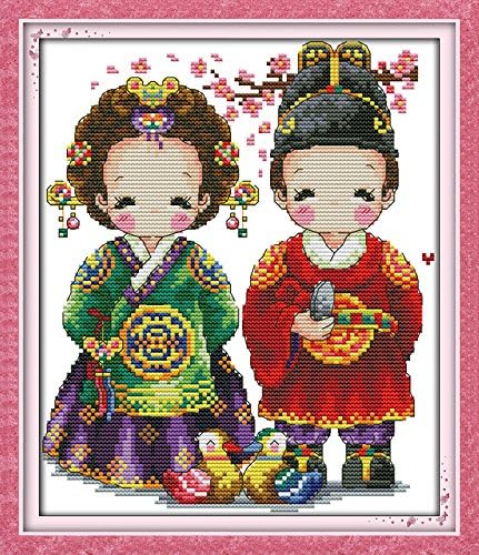 Happy Forever Cross Stitch Cartoon, Korean style wedding 4