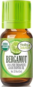 Organic Bergamot Essential Oil (100% Pure - USDA Certified Organic) Best Therapeutic Grade Essential Oil - 10ml