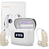 Hearing Aids, Rechargeable OTC Hearing Aids for Seniors with AI Noise Cancellation, Superior Sound Quality Smart