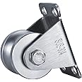 SHINICO Cable Pulley Wheel Wall Mount, Duplex Bearings, Stainless Steel Rope Pulley for Pulley System, Sliding Gate, 1 Pack