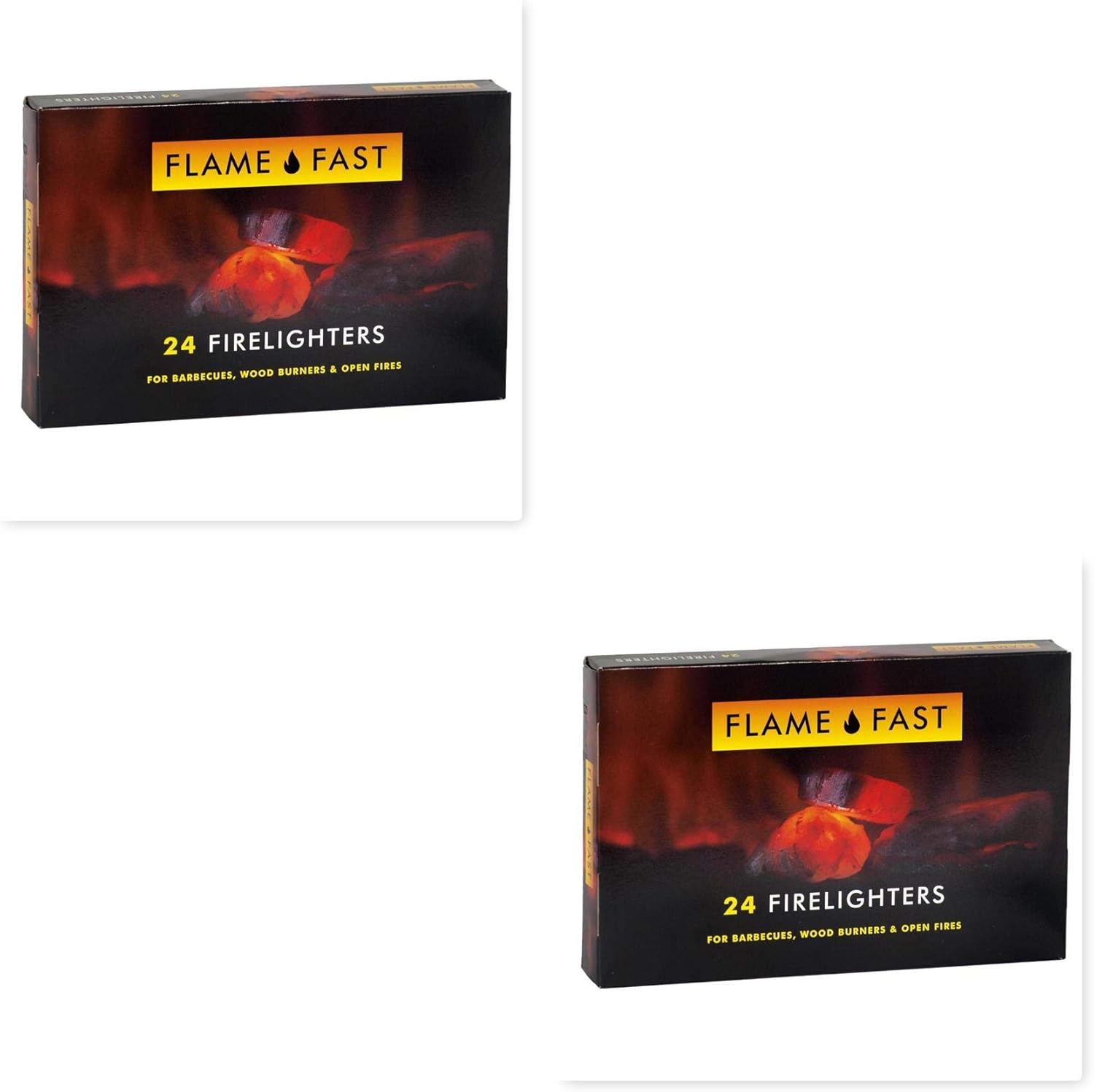 Flamefast Firelighters Starter Blocks, Quick Start Eco Barbecue, Wood