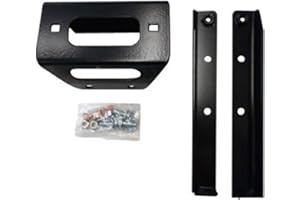 SuperATV Winch Mounting Plate for Polaris RZR 800/800 S / 4 800/570 / 570 S (See Fitment) | Works with 4500 LB Winch | 3/16" Steel Plating | RZR Winch Plate has Bolt-On Installation