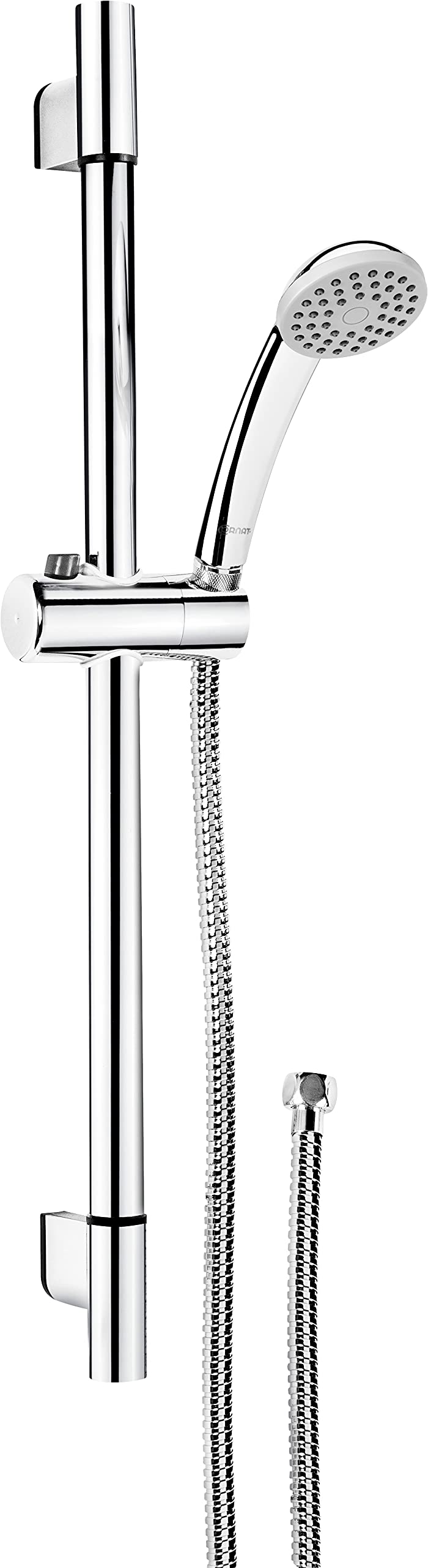 Cornat Amarela TECB3458 Shower Head Diameter 67 mm 1 Jet Type Anti-Limescale and Water-Saving Insert 150 cm Shower Hose 60 cm Wall Bar/Shower System/Shower Head Set