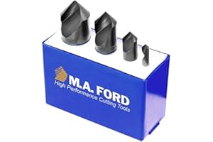 M.A. Ford 64100002 82° HSS Unfluted Countersink 4 Piece Set, 64006