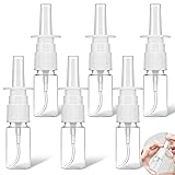 Piriuuo 6 Pcs Clear Nasal Spray Bottles, 10ml Empty