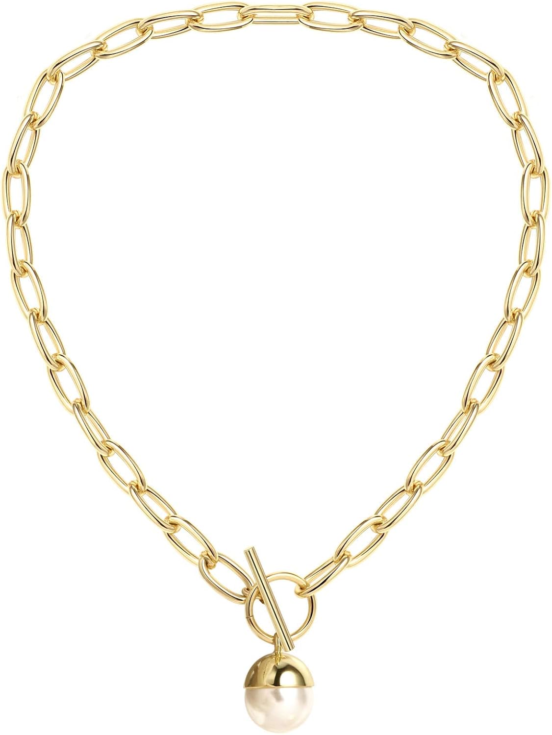 Gold Chain Choker Necklace, 14K Gold 