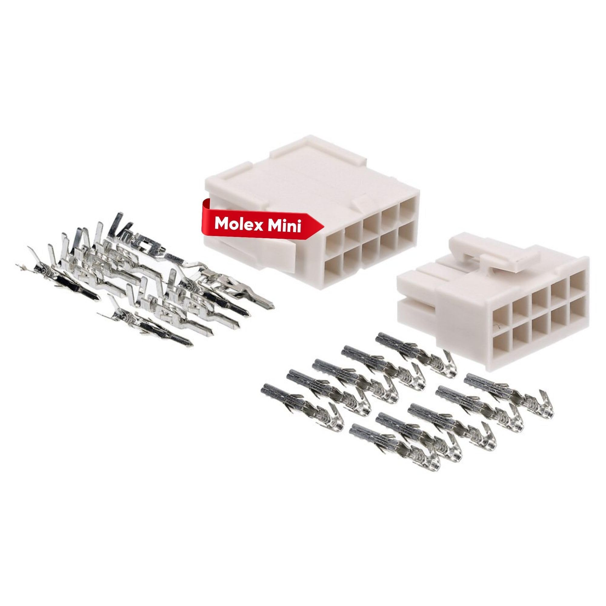 Molex Mini-Fit Jr. Connector Set 10-Pin for PC Components Kali-2410 I Industrial Quality from German Dealer