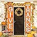 Blulu Give Thanks Hanging Banner Thanksgiving Party Decorations Fall Welcome Banner Autumn Pumpkin Maple Leaf Backdrop Flag Fall Harvest Wall Door Decoration Thanksgiving Porch Sign for Indoor Outdoor