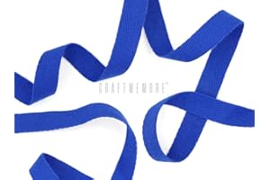 CRAFTMEMORE 1/2 Inch Twill Tape Fabric Ribbons Webbing Herringbone Twill Bias Binding Tape for Clothes Sewing Craft Trim Lace 36 Yards (MP34 Dark Blue)
