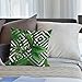 HGOD DESIGNS Palm Pillow Case, Summer Exotic Jungle Plant Tropical Palm Leaves on The Geometric Cotton Linen Cushion Cover Square Standard Home Decorative Throw Pillow 18x18 inch White Black Green