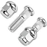 4PCS M12x1.5 Wheel Studs and Lug Nuts Replace OEM 611-075/610-269 | Sturdy Lug Studs &amp; Chrome Lug Nuts Set Compatible with Acura Honda,Precision Wheel Bolts &amp; Wheel Nuts for Mechanics