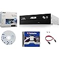ASUS 16X -BW-16D1HT Internal Blu-ray Burner Bundle with 100GB Verbatim M-Disc BDXL, BD Suite Disc and Cable Accessories