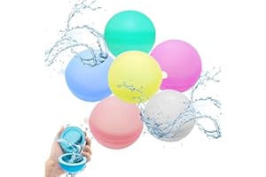 Reusable Water Balloons, Magnetic Self-Sealing Quick Fill Water Toys Splash Shot, Silicone Refillable Happy Water Bombs - Poo