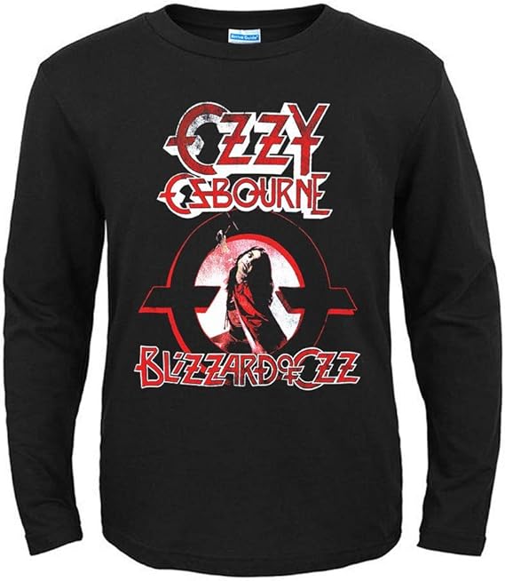 Amazon Hinskenny Ozzy Osbourne ヒップホップ ロック 流行 欧米風 音楽 Tシャツ 長袖 秋服 メンズ レディース パーカー 綿 柔らかい 丸襟 トップス 人気 おしゃれ 秋 冬 男女兼用 大きいサイズ Tシャツ カットソー 通販