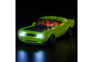 Hilighting Upgraded Led Light Kit Compatible with Lego Speed Champions Dodge Challenger SRT Hellcat Sports Car Building Set, Lights Decoration Compatible with Lego 77237 (Model Not Included)