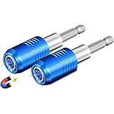 BLACKROBOT 2-Piece Magnetic Quick Change Impact Bit Holder, 2.5-Inch Drill Bit Extension for 1/4" Hex Drives, Ideal for Screw