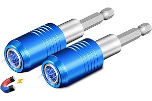 BLACKROBOT 2-Piece Magnetic Quick Change Impact Bit Holder, 2.5-Inch Drill Bit Extension for 1/4" Hex Drives, Ideal for Screwdriver Bits, Nuts, Drills and Socket Driver Adapters
