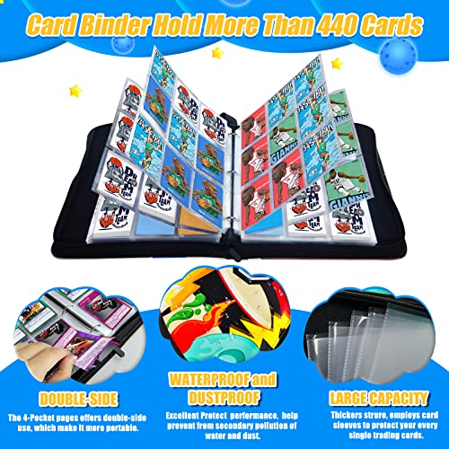 Trading Card Binder - 9-Pocket Portfolio Holds 720 Cards With 40 Removable Pages