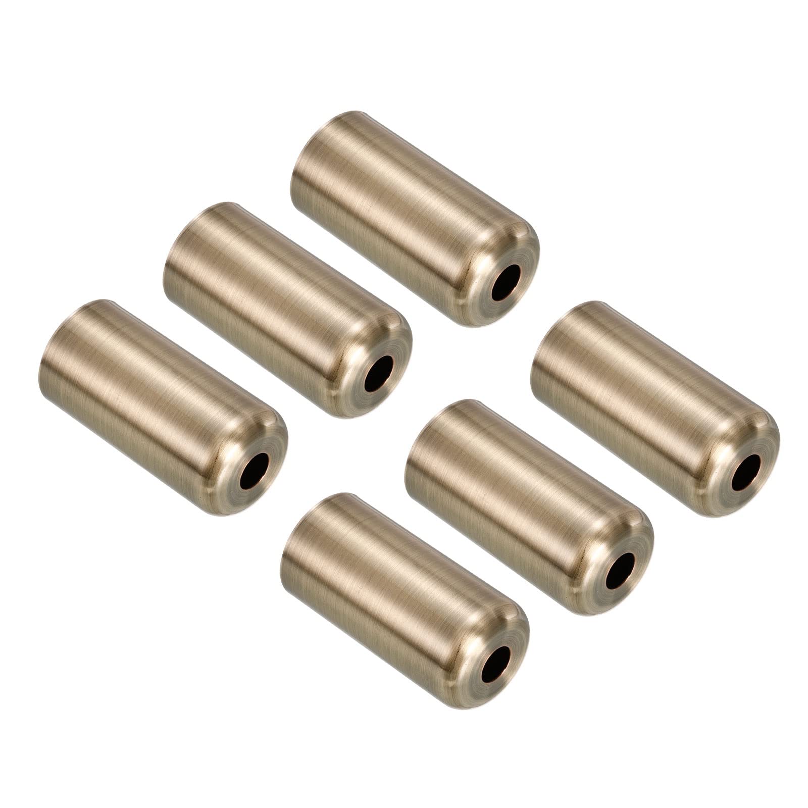 PATIKIL E14 Lamp Socket Cup, 6 Pack Lamp Bases Holder Covers Sleeves Decorative Lighting Accessories for Chandelier Wall Ceiling Light Bronze