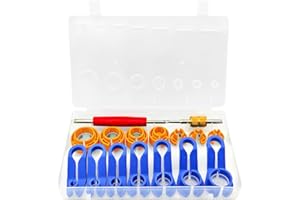 Osilly 16PCS Car Fuel Line Disconnect Removal Tool Set, Automotive Transmission Oil Cooler Line Master Quick Disconnect Tool, Compatible with 1/4 5/16 3/8 1/2 5/8 3/4 7/8 Inch, Universal Fit