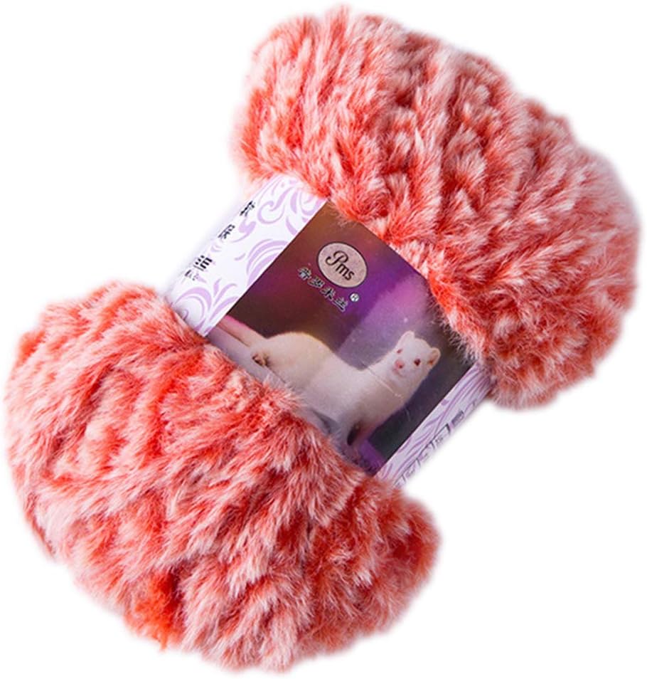 Incdnn 50g/Ball DIY Fluffy Plush Chunky Knitting Yarn HandWoven