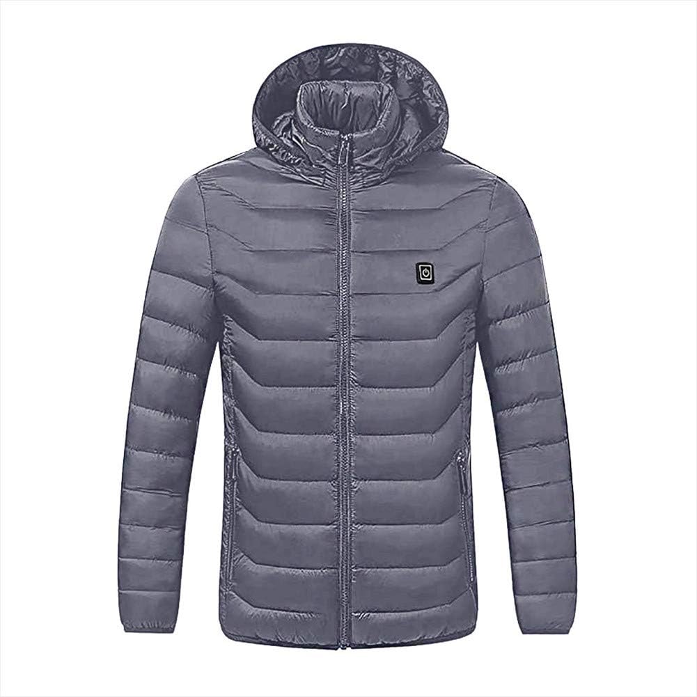Vedolay Unisex Heated Coat for Plus Size, Women's Men Heated Jacket with Battery Winter Heated Coat with Adjustable Hood