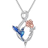 WINNICACA Valentines Day Gifts for Her Infinity Necklace 925 Sterling Silver Animal Infinity Pendant Jewelry Birthdays Graduation Gifts for Her Mom Wife