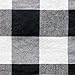 Grancens 100% Cotton Buffalo Plaid Check Cloth Napkin Set of 6 for Thanksgiving, Christmas, Family Dinner or Gathering, Party, Picnic, Buffet, Wedding (17x17, Black & White)