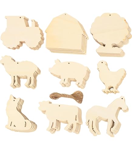 18 Cow Cutouts Aus MDF – Unlackierte Holzformen, Verschiedene Größen, Farm-Deko, USA-made