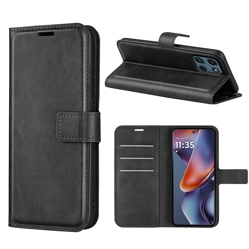Kezaizhe Flip Case for Motorola Moto G Play 2026 / Moto G (2026) Wallet PU Leather Magnetic Protective Cellphone Case Folio Book Cover with Stand & Card Slots (Black)